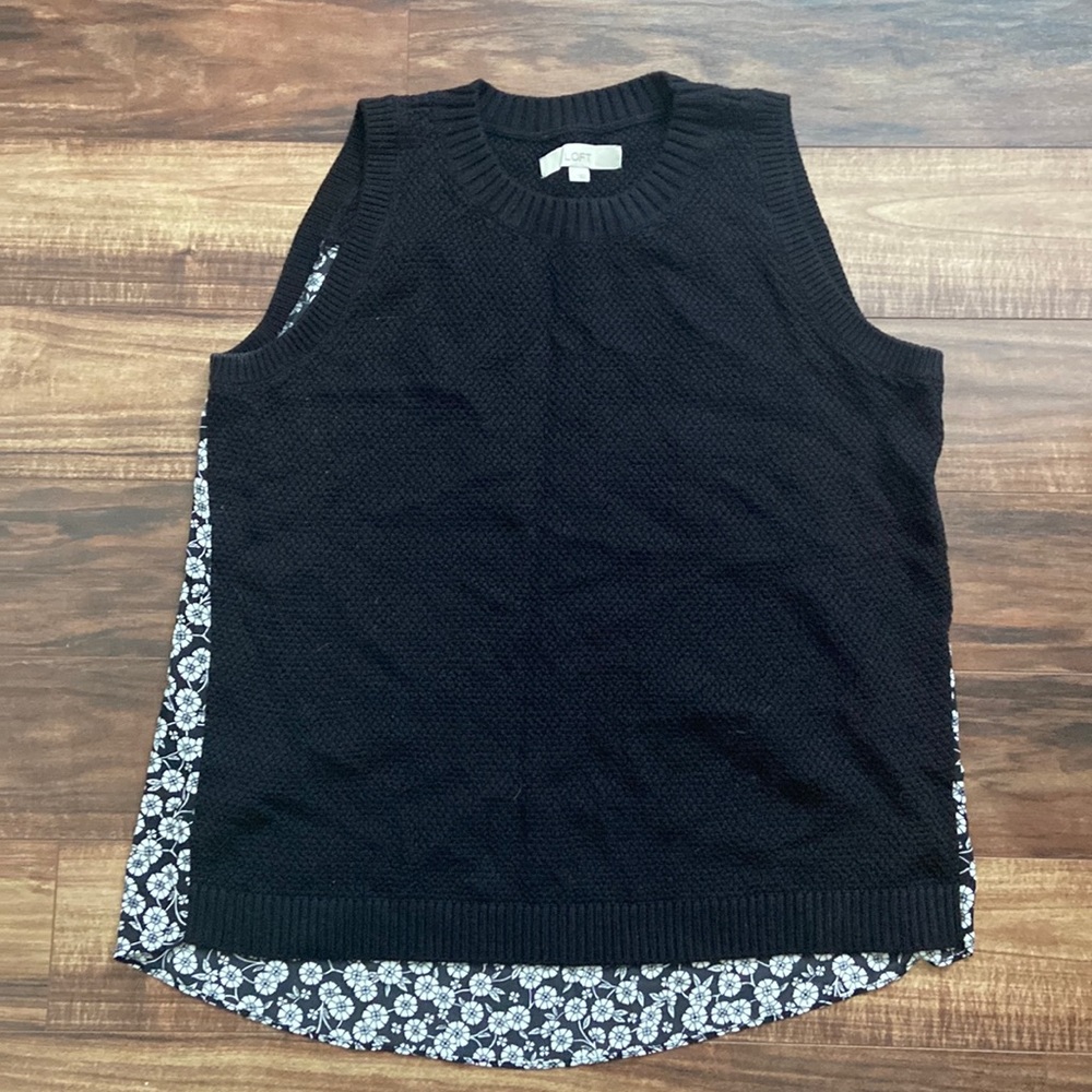 Sleeveless Mixed Media Top